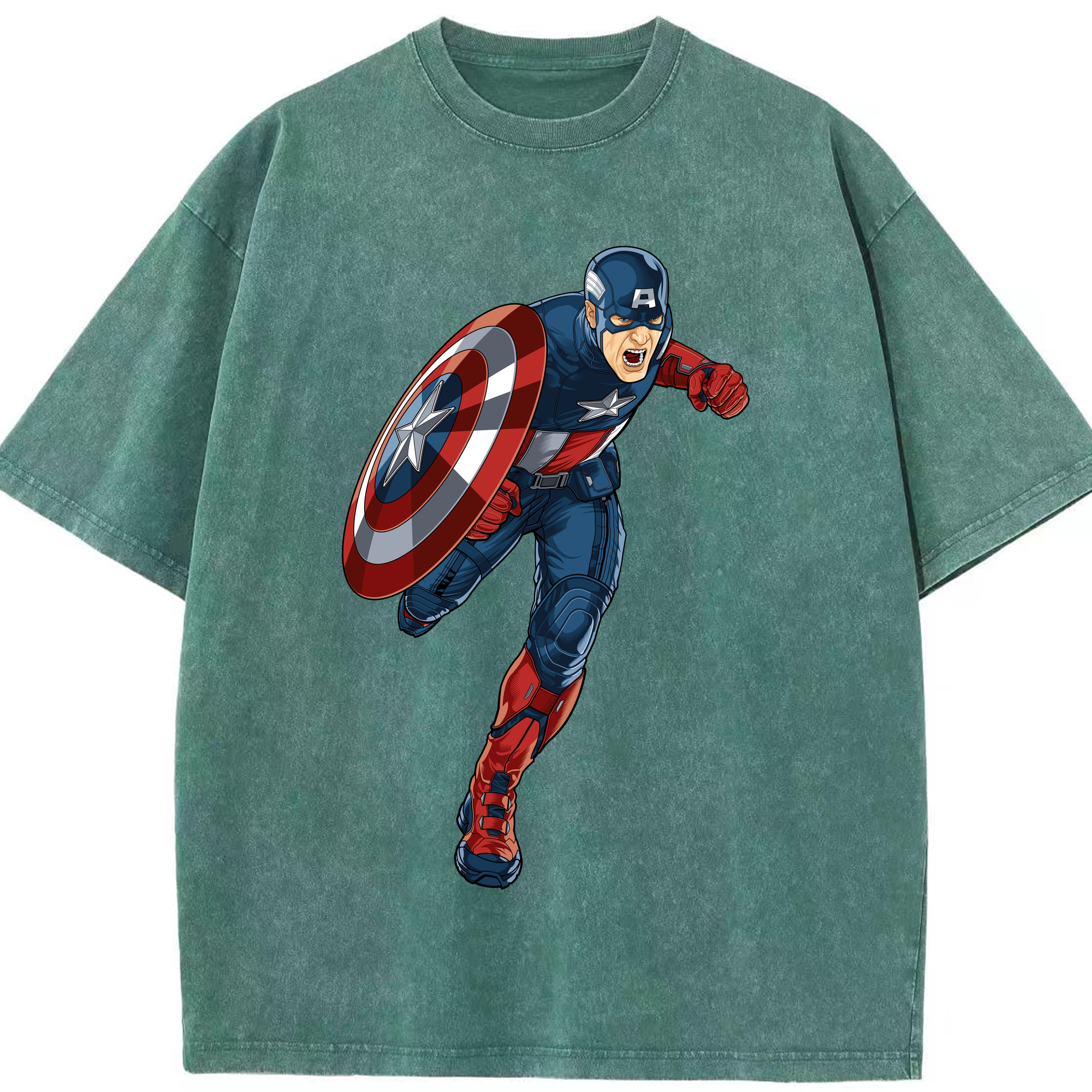 （画像用） アベンジャーズ The Avengers 綿100% ヴィンテージ風 半袖Tシャツ（フロントプリント）
